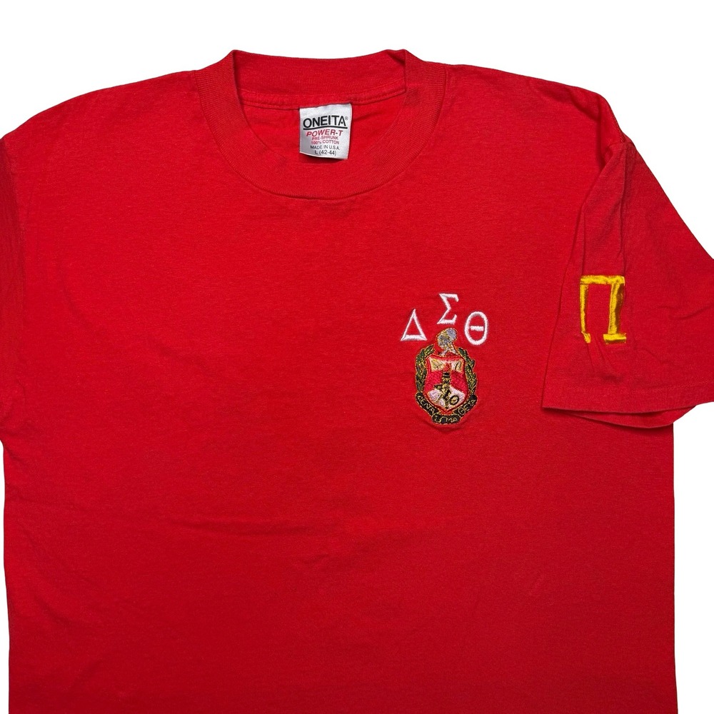 Vintage 90s Delta Sigma Theta Sorority college sorority embroidered shirt L